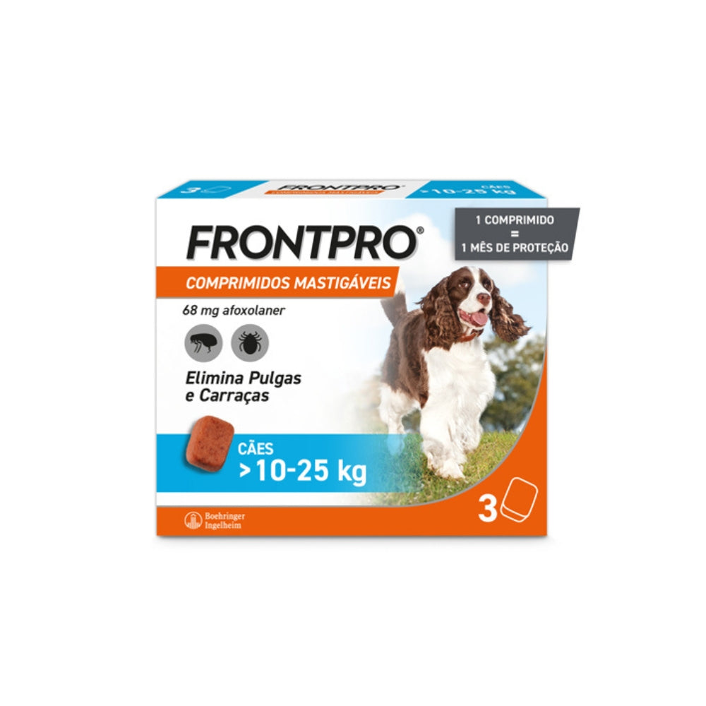 FRONTPRO - Comprimidos Mastigáveis para Cães de 10kg a 25kg