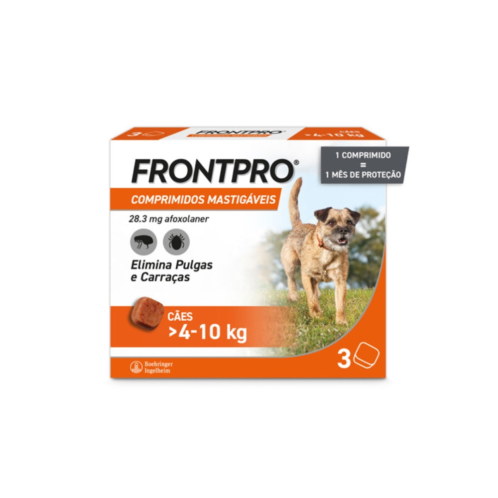 FRONTPRO - Comprimidos Mastigáveis para Cães de 4kg a 10kg