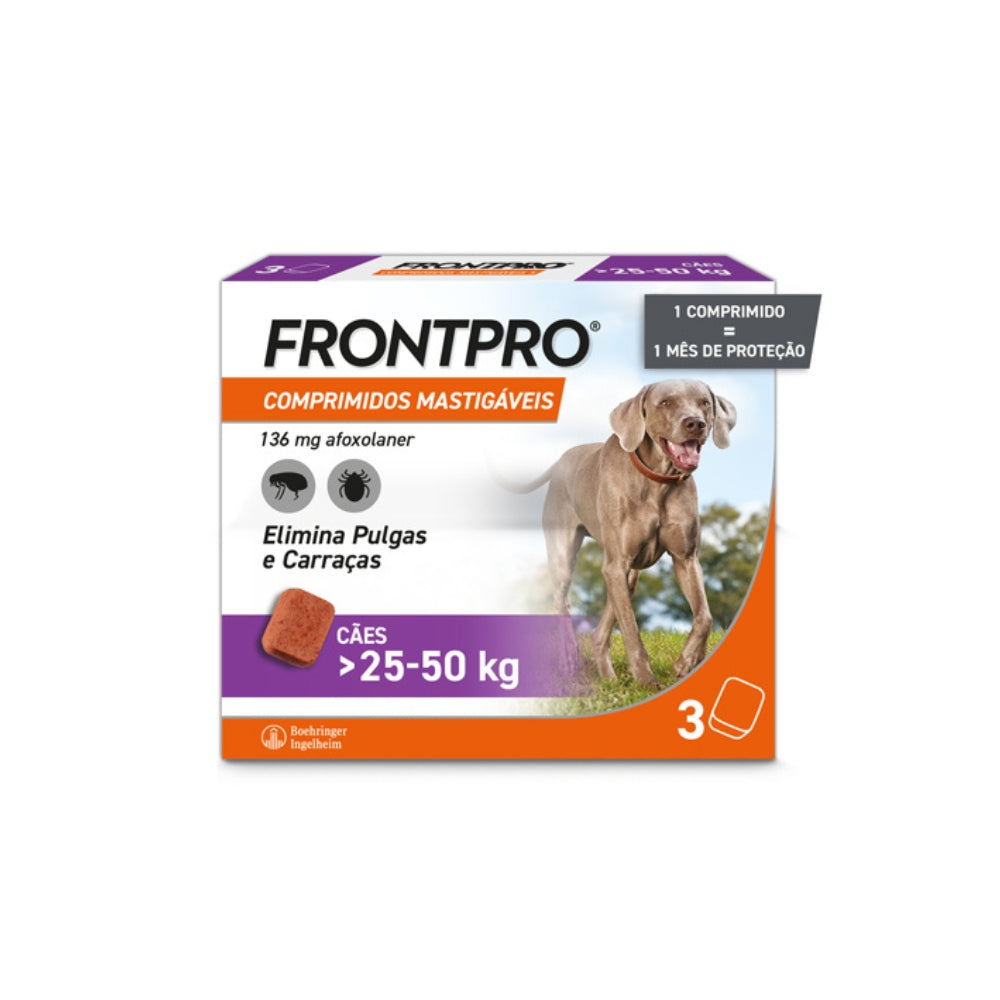 FRONTPRO - Comprimidos Mastigáveis para Cães de 25kg a 50kg
