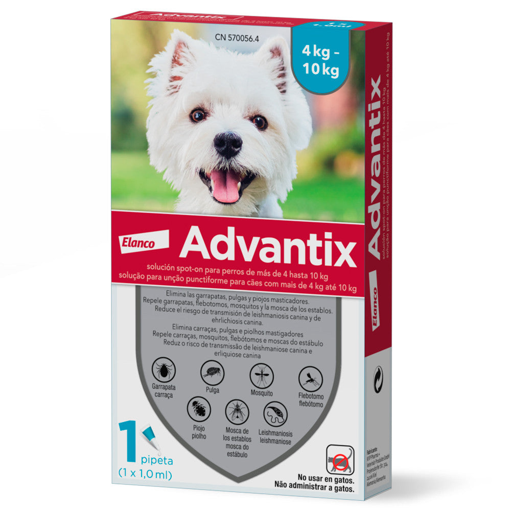 Advantix - Pipeta para Cão de 4kg a 10kg
