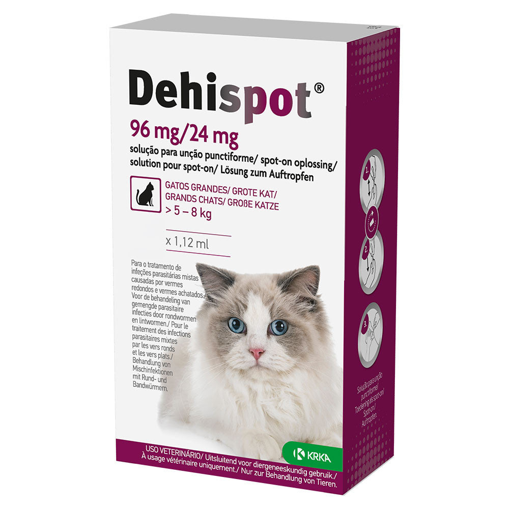 Dehispot - Pipeta para Parasitas Internos para Gatos de 5kg a 8kg